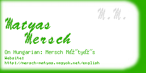 matyas mersch business card